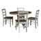 International Concepts 36 in. Round Extension Dining Table with 4 Madrid LadderBack Chairs - 5 Piece Dining Set K41-36RXT-C2-4 - alternate 3